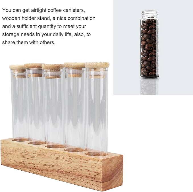Focket Coffee Bean Container, Single Dose Coffee Bean Storage Tubes, Coffee - Image 5