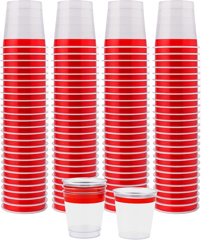 Mandala Crafts Disposable 1oz Plastic Mini Shot Glasses by MandalaCrafts