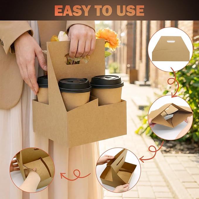 4 Cup Drink Coffee Carrier - Image 3