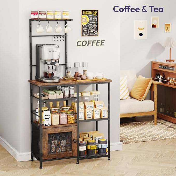 SWTYMIKI Bakers Rack with Storage - Image 5
