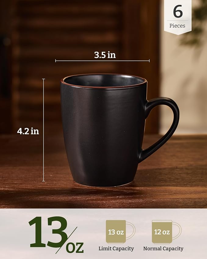famiware Venus Coffee Mugs for 6, 13 oz Mug Set, Dringking Cup - Image 4