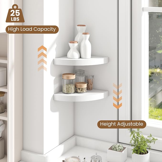 Fun Memories Floating Corner Shelves Set of 2 - Image 6