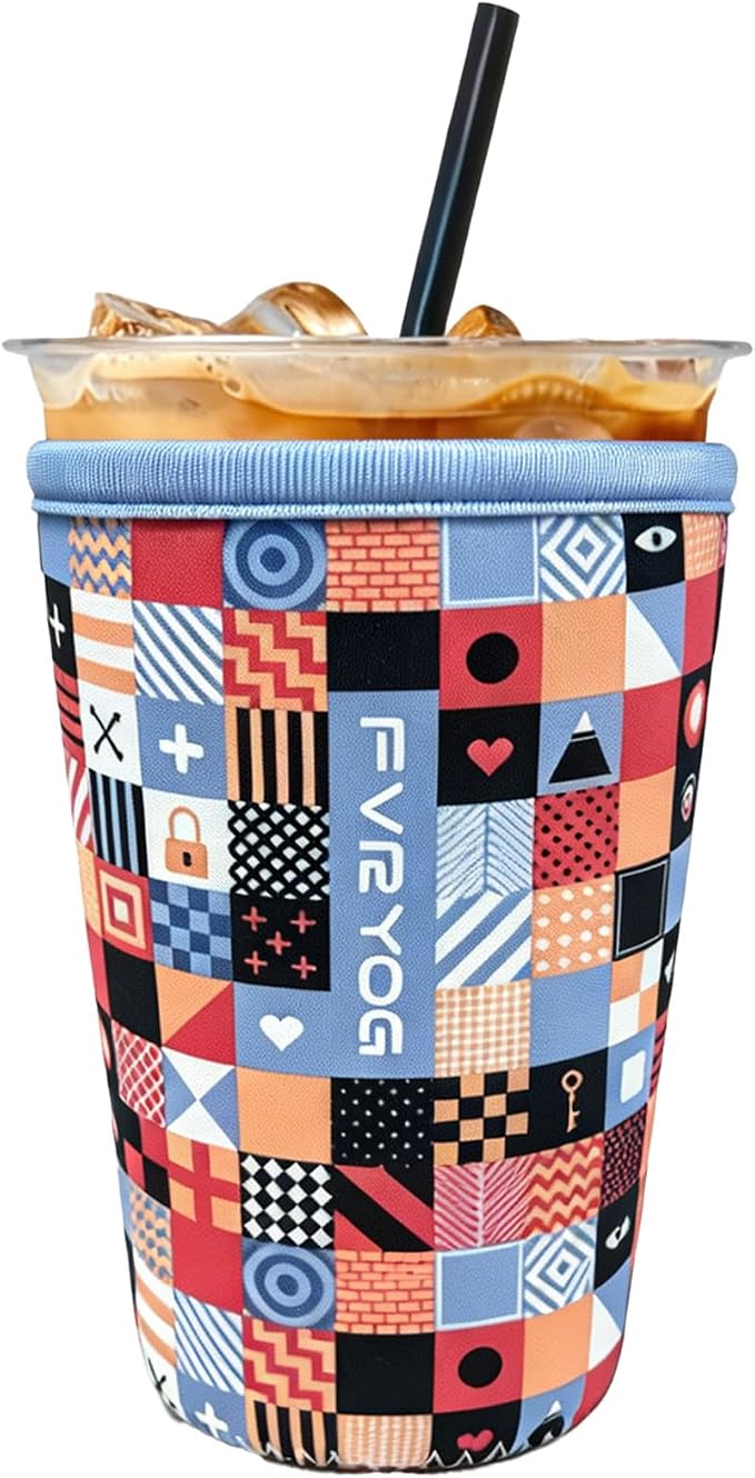 Reusable Insulated Neoprene Iced Coffee Sleeves by Fvryog