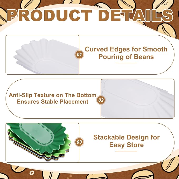 uxcell Coffee Beans Sample Tray, 450g Coffee Beans Display Dish Reusable - Image 3
