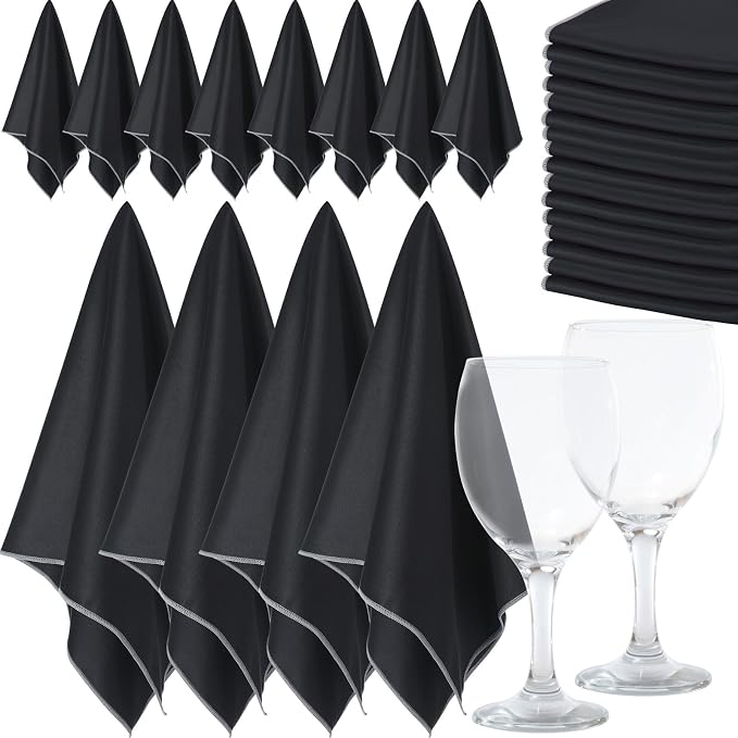 VitalCozy 12 Pcs Wine Glass Cleaning Cloths Large Microfiber Polishing Cloths by VitalCozy