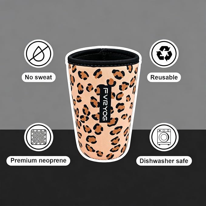 Reusable Insulated Neoprene Iced Coffee Sleeves - Image 4