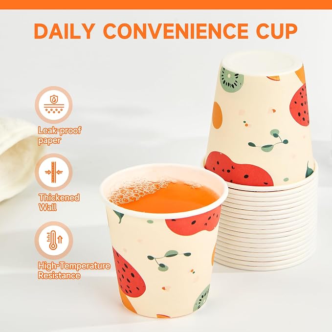 METAPRINT 600 Pack 3 oz Bathroom Cups, Disposable Paper Cups - Image 3
