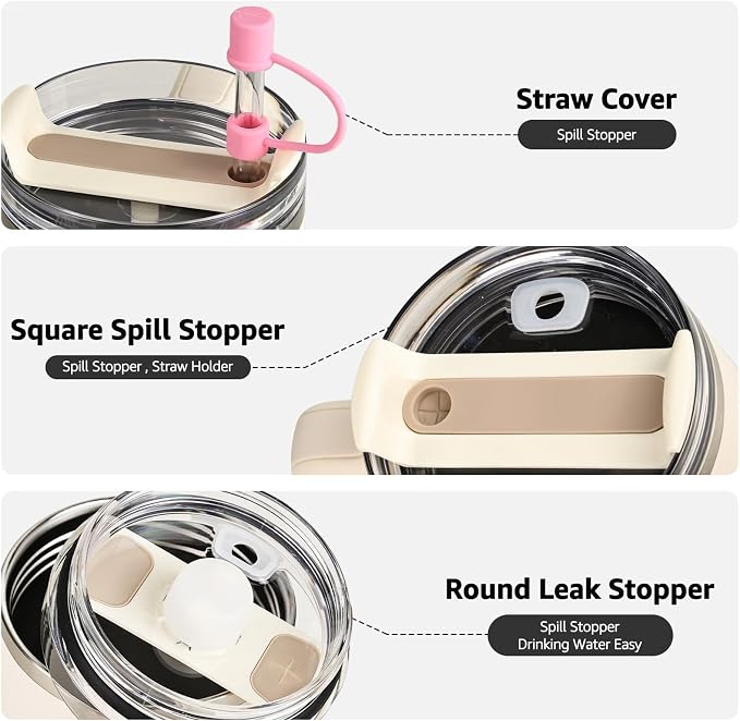 MOLOSLEEVE 21 Colors Straw Toppers Include A Set of Leak-proof Plugs, - Image 4