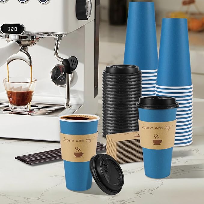 Clawsoff 50 Pack 20 oz Paper Coffee Cups - Image 5