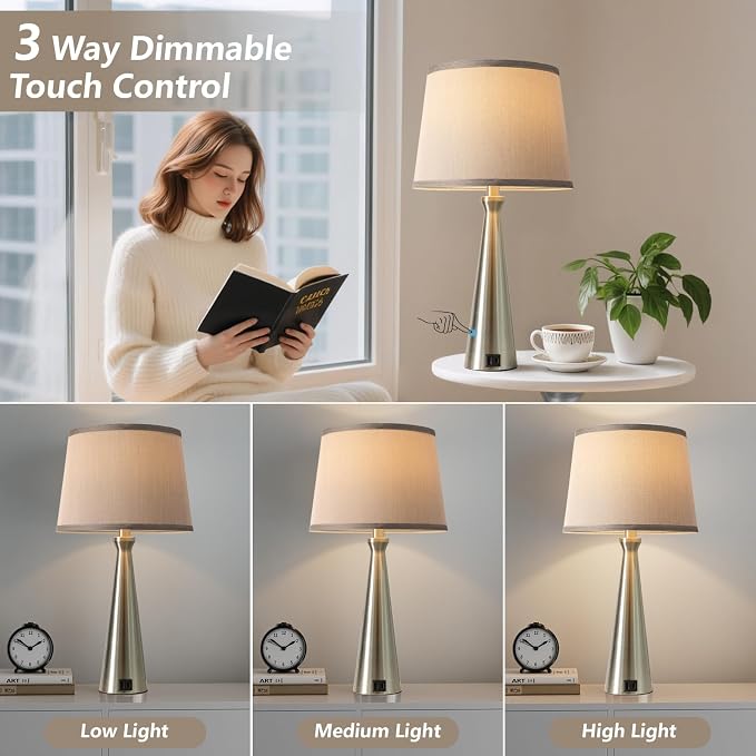 Seealle Modern Table Lamps Set of 2 - Image 3