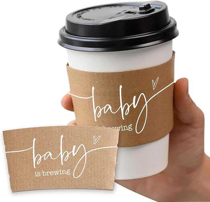 20 Counts A Baby Is Brewing, Coffee Cup Sleeves by BONETAT