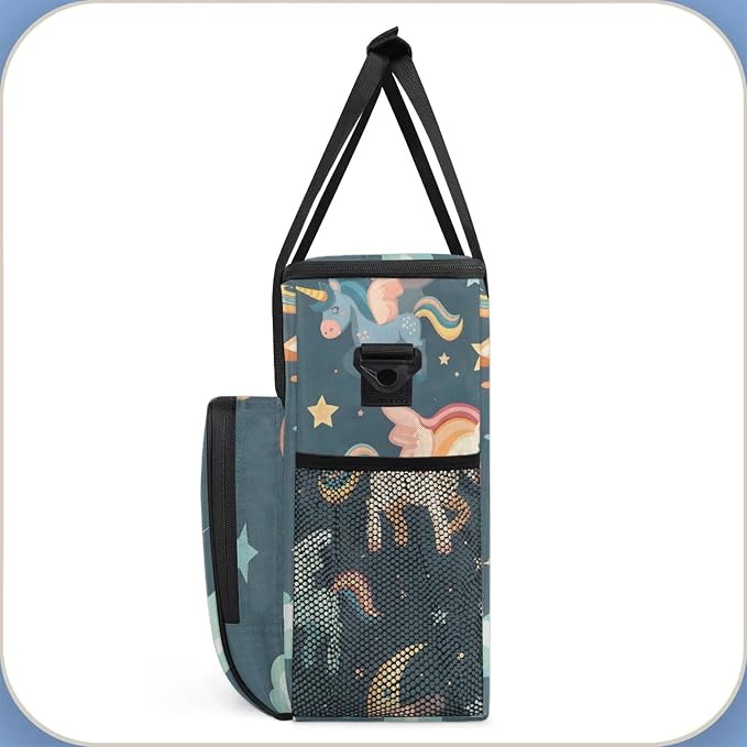Cute Unicorn Cloud Coffee Maker Carring Bag, Large Insulated Storage Organizer - Image 4