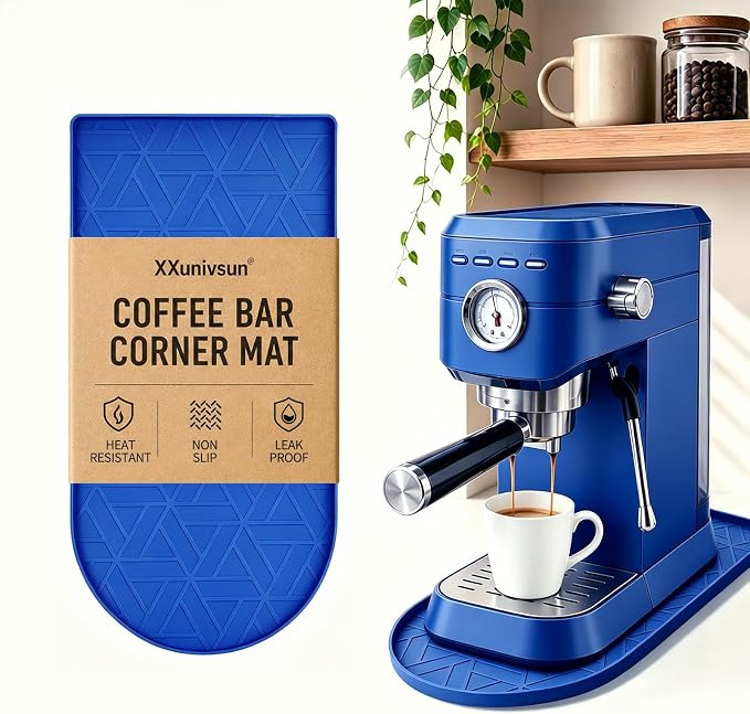 Silicone Coffee Mat, 15.8"x7.9" Coffee Bar Mats by BetterLivingthroughBetterCare