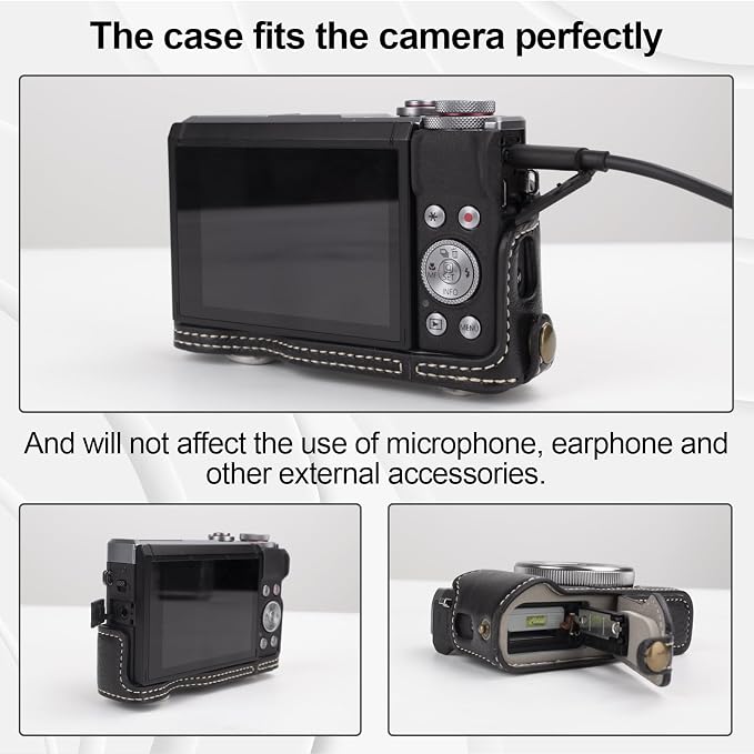 Rieibi G7 X G7X II G7X III Case, Vintage Leather Camera Case - Image 5