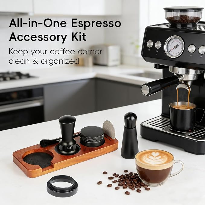 7 Pcs 51mm Espresso Tamper Tools Accessories Kit - Image 9