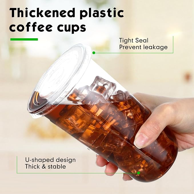 Ziliny 50 Set Clear Plastic Cups - Image 4