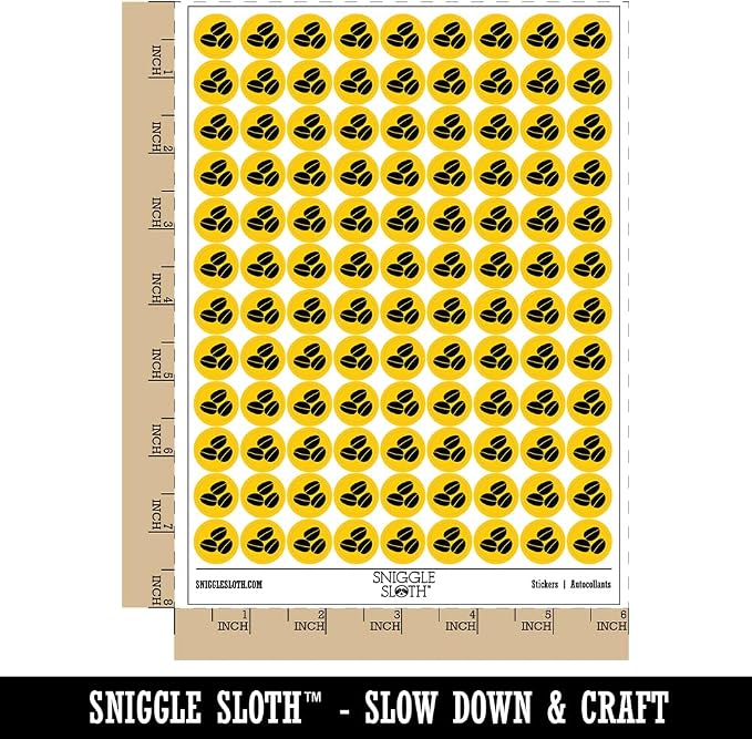 Coffee Beans Trio 200+ Round Stickers - Image 2