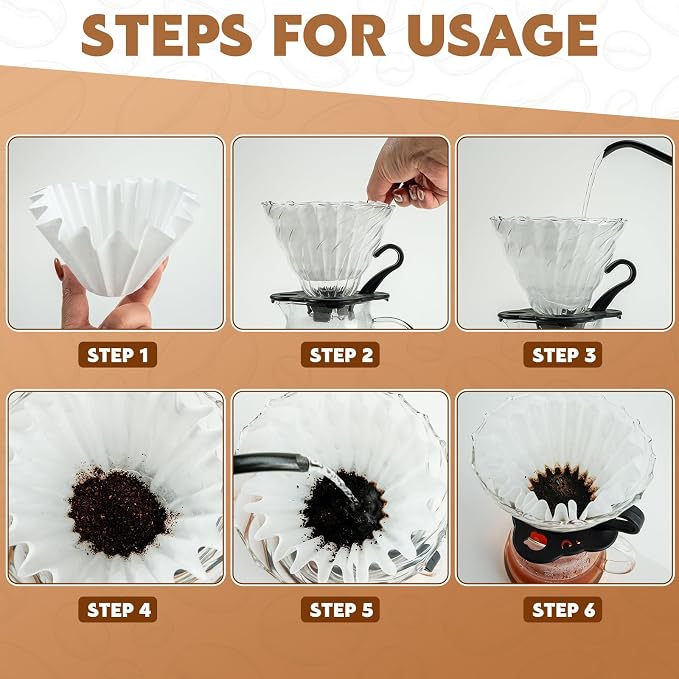 5 Cup Coffee Filters, Disposable Paper Coffee Filters - Image 6