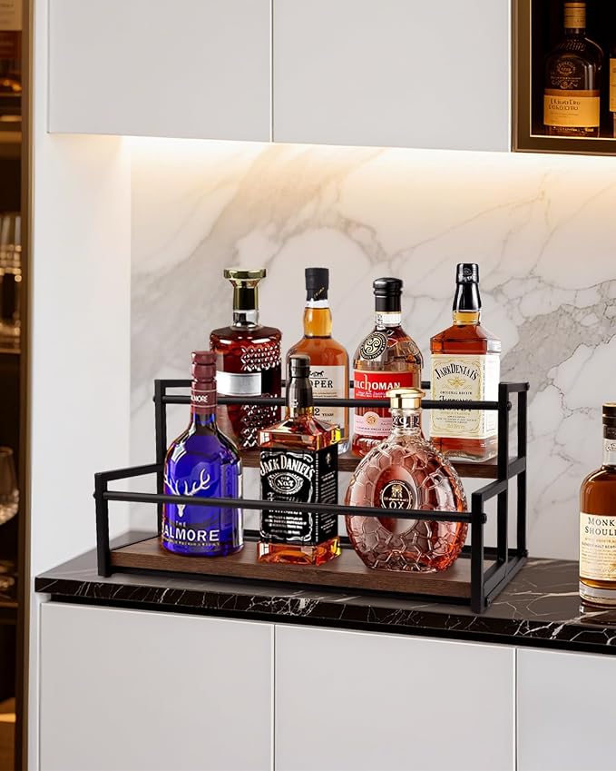 2 Pack Coffee Syrup Organizer Stand, 2-Tier Syrup Holder Rack - Image 6