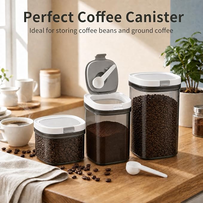 Leezmark 2 Pack Airtight Coffee Canister - Image 6