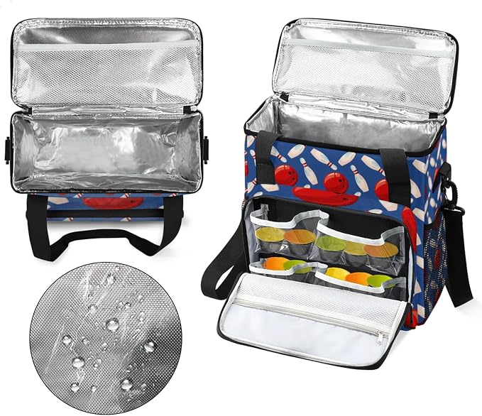 Bowling Ball Coffee Maker Travel Bag, Bowling Ball Large Carrying Storage Case - Image 3