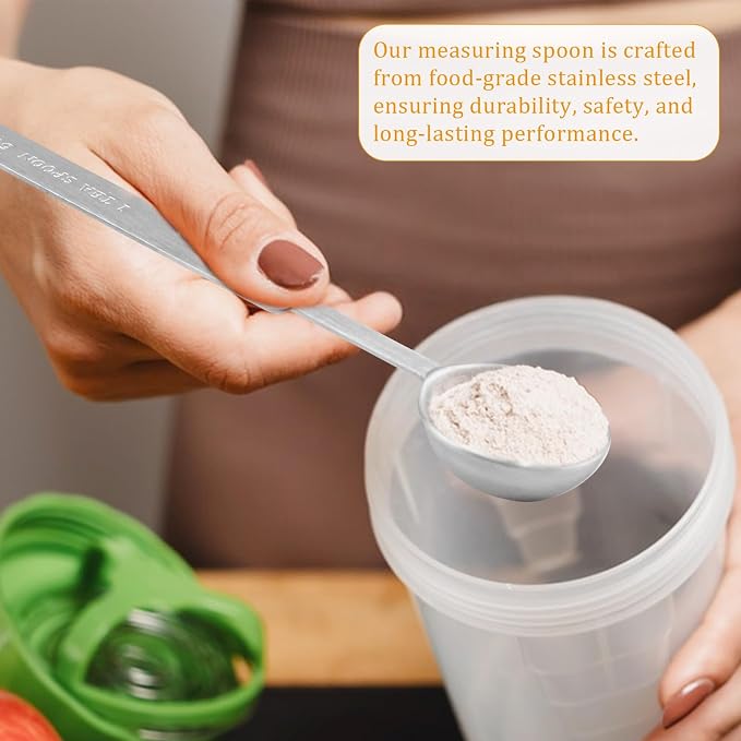 2pcs Teaspoons Measuring Spoon, 1 Teaspoon Stainless Steel Coffee Scoop Long - Image 5