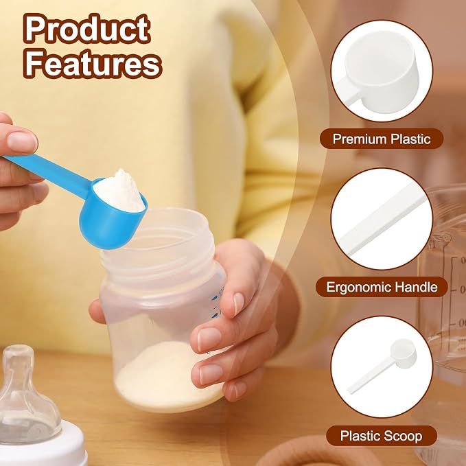 uxcell Measuring Spoons, Plastic Coffee Scoops Teaspoon - Image 3