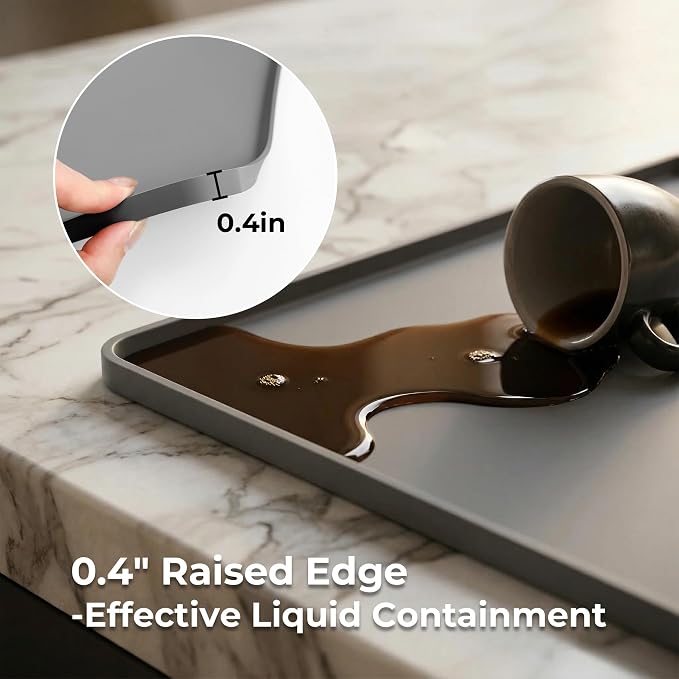 16×16-inch Barista-Grade Coffee Station Mat: Catch Spills, Protect Countertops! - Image 5