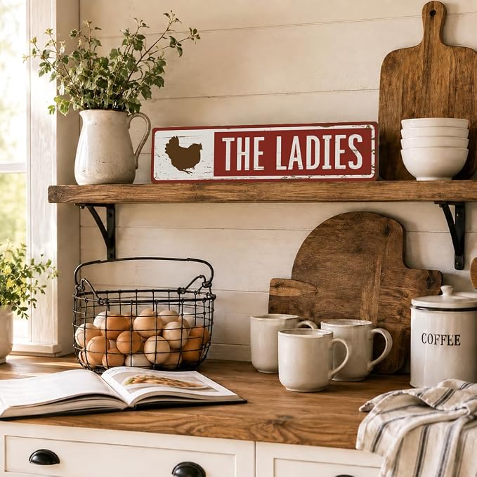 Rustic Farmhouse Style Chicken Coop Sign, Metal Outdoor Chicken House Signs - Image 5