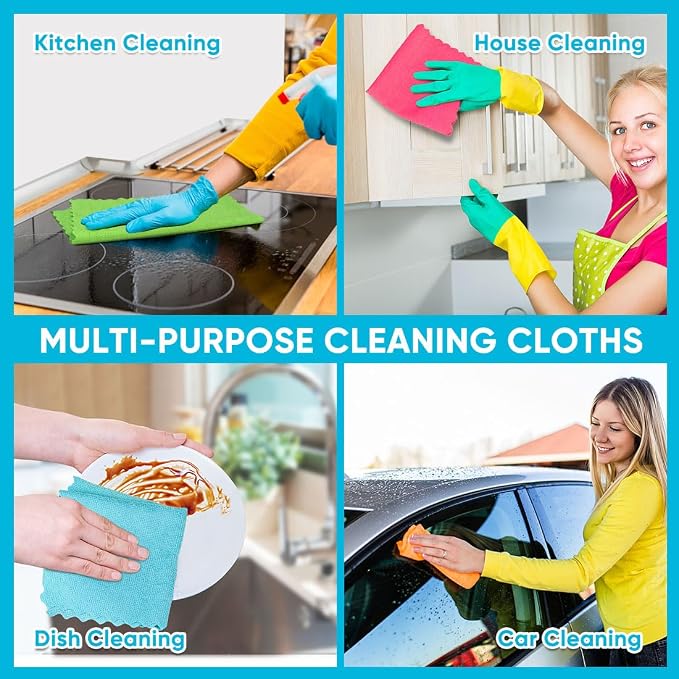 Orighty Microfiber Cleaning Cloth, 400 Pack Highly Absorbent Cleaning Rags - Image 7