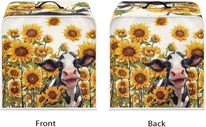 Coffee Maker Dust Cover Highland Cow Sunflower Print Universal Coffee Machine - Image 2