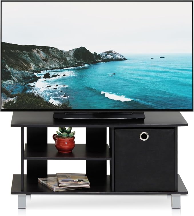 Furinno SIMPLISTIC TV Stand, 3-Tier Entertainment Center, Open Shelf TV Console - Image 4