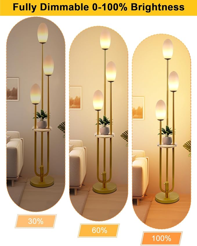Lightdot Gold Dimmable Floor Lamp - Image 2