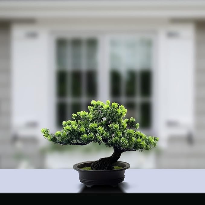 Small Fake Plants Desk Decor Artificial Bonsai - Image 7
