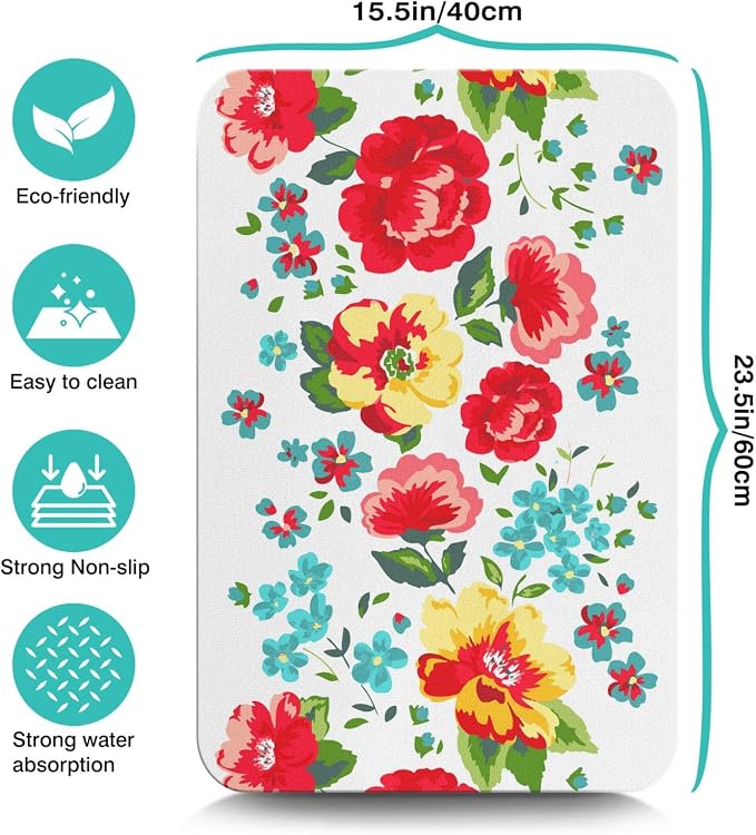 Coffee Bar Mat Accessories for Countertop Absorbent Hide Stain Rubber Backed - Image 5