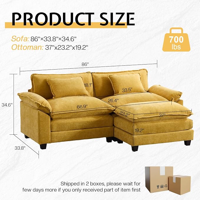 Modular Sectional Sofa, Cloud Couch - Image 2