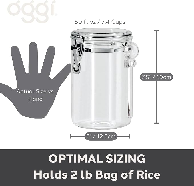 OGGI Clear Canister Airtight 61oz - Image 6