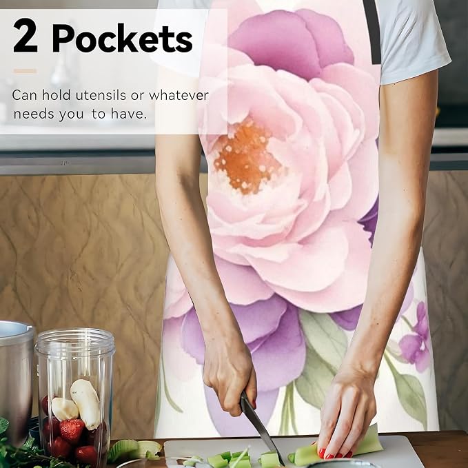 Cartoon Monkey and Banana Apron, Adjustable Waterproof Oxford Fabric Kitchen - Image 6
