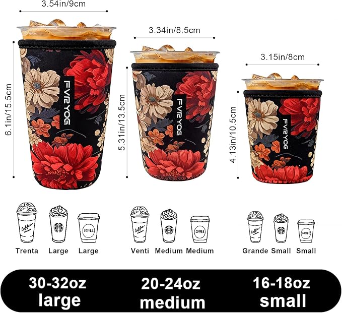 Reusable Insulated Neoprene Iced Coffee Sleeves - Image 7