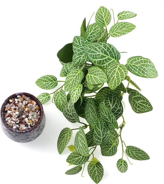 Small Artificial Fake Plants in Ceramic Pot, Indoor Fake Potted Greenery Faux - Image 9