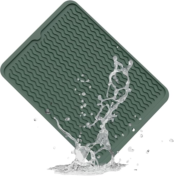 ZLR Silicone Dish Drying Mat for Kitchen Counter by ZLR