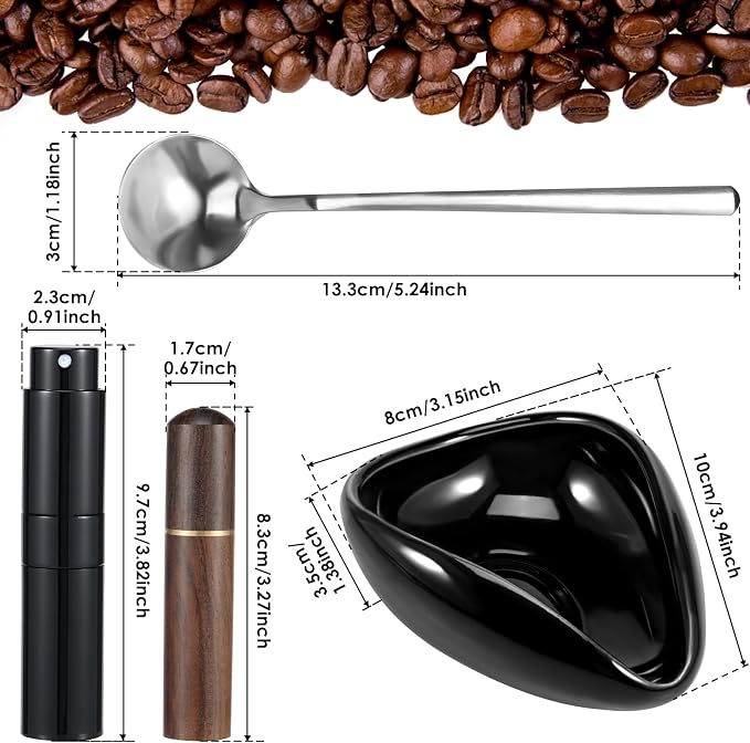 FE Coffee Bean Dosing Cup and 10ml Spray Bottle Set Ceramic Coffee Dosing Tray - Image 4
