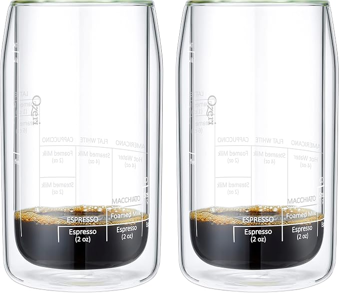 Ozeri Moderna Artisan Series Double Wall Barista Coffee Glass, 15 oz - Image 9