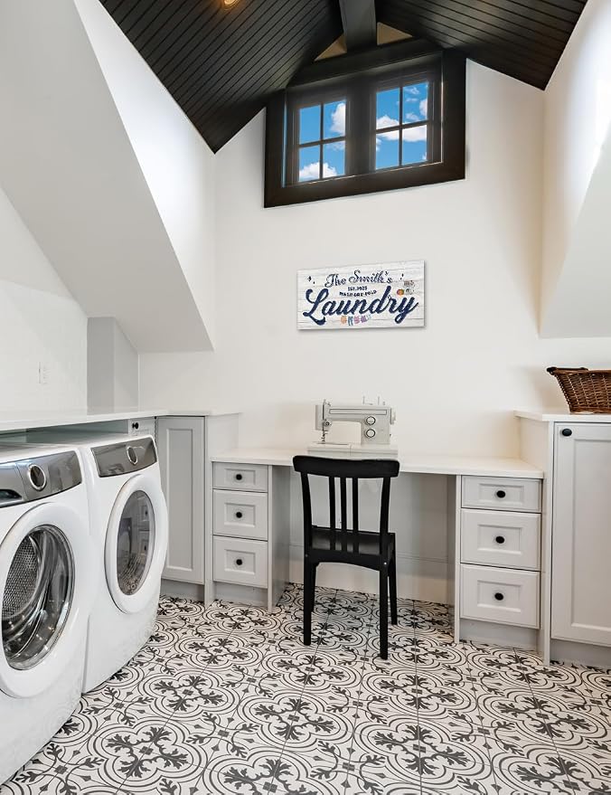 IPIC - Personalized Laundry Room Sign, Custom Canvas Wall Art - Image 4