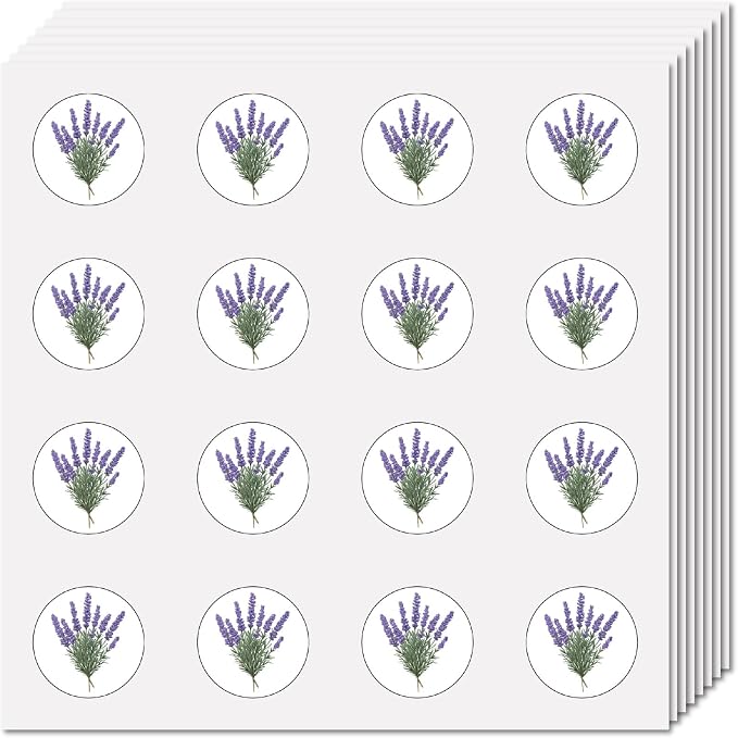 CREATCABIN 128Pcs Small Lavender Stickers Purple Planner Stickers Decal Bulk by CREATCABIN