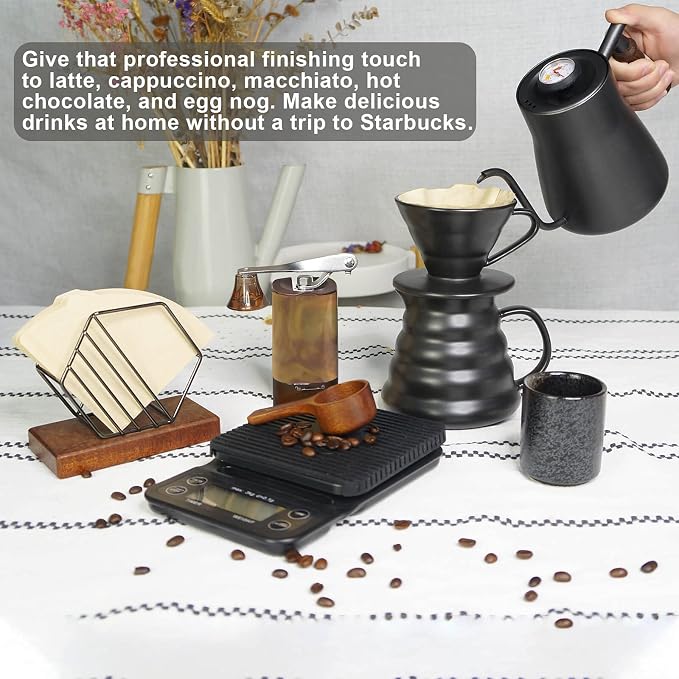 SOTECH Pour Over Coffee Maker Set Coffee Kettle Scale Ceramic Server Ceramic - Image 5