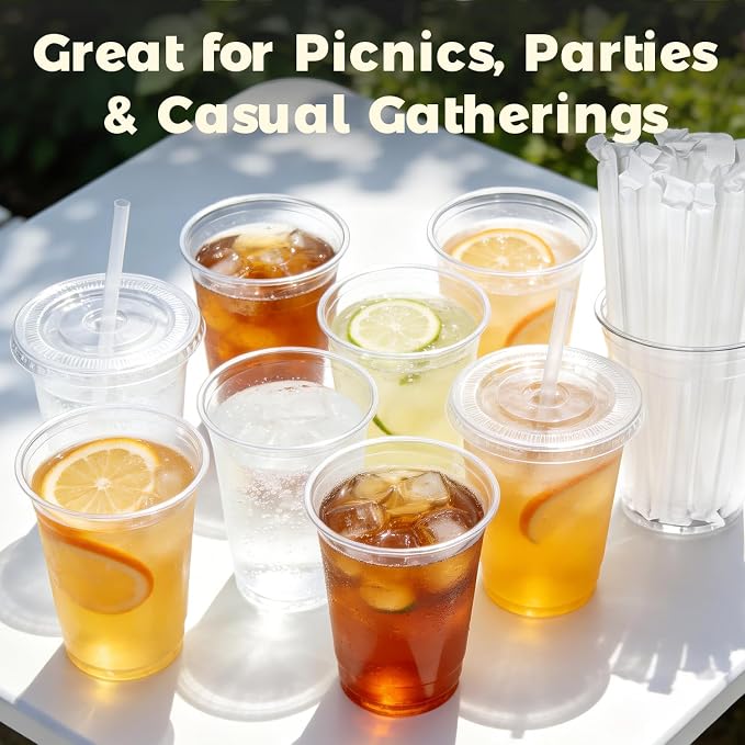 Charmount 100 Sets 16 oz Plastic Cups - Image 6