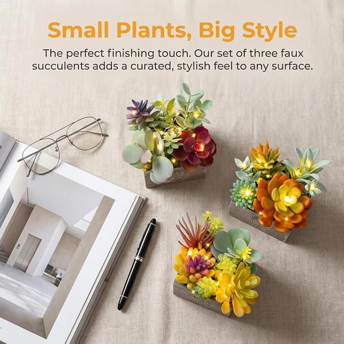 Succulents Plants Artificial, Small Faux Plants - Image 7