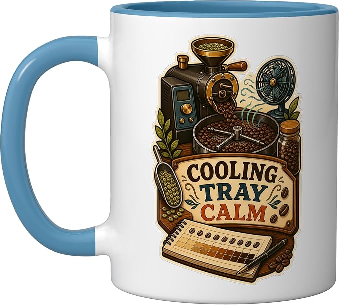 Cooling Tray Calm Coffee Roasting Ceramic Mug by Unknown