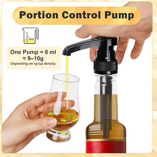 Mini Syrup Pump for 375ml Bottles – Coffee Syrup Dispenser Pumps, 4 Pack Pumps - Image 5